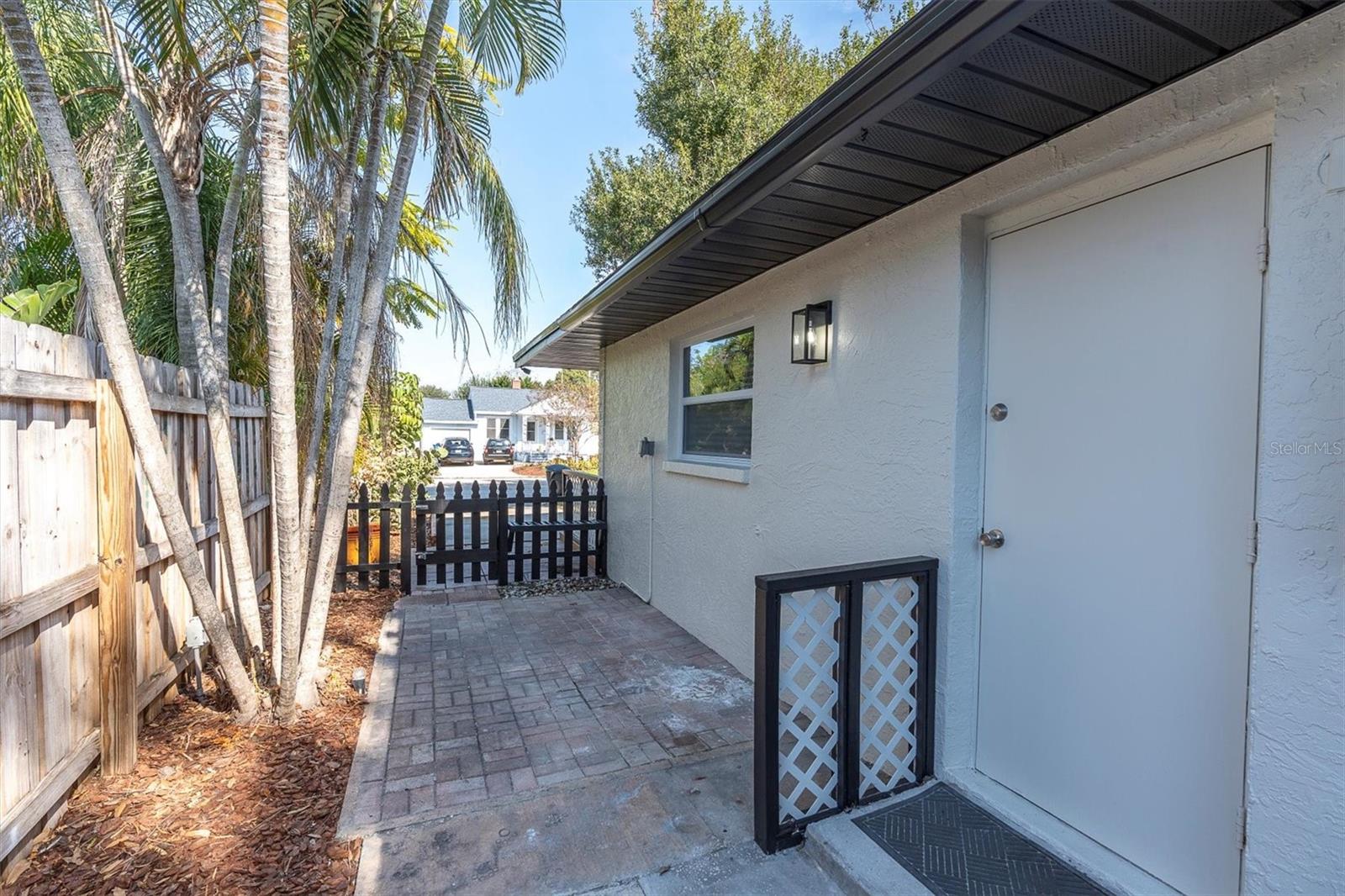 Pedestrian door to the laundry room
