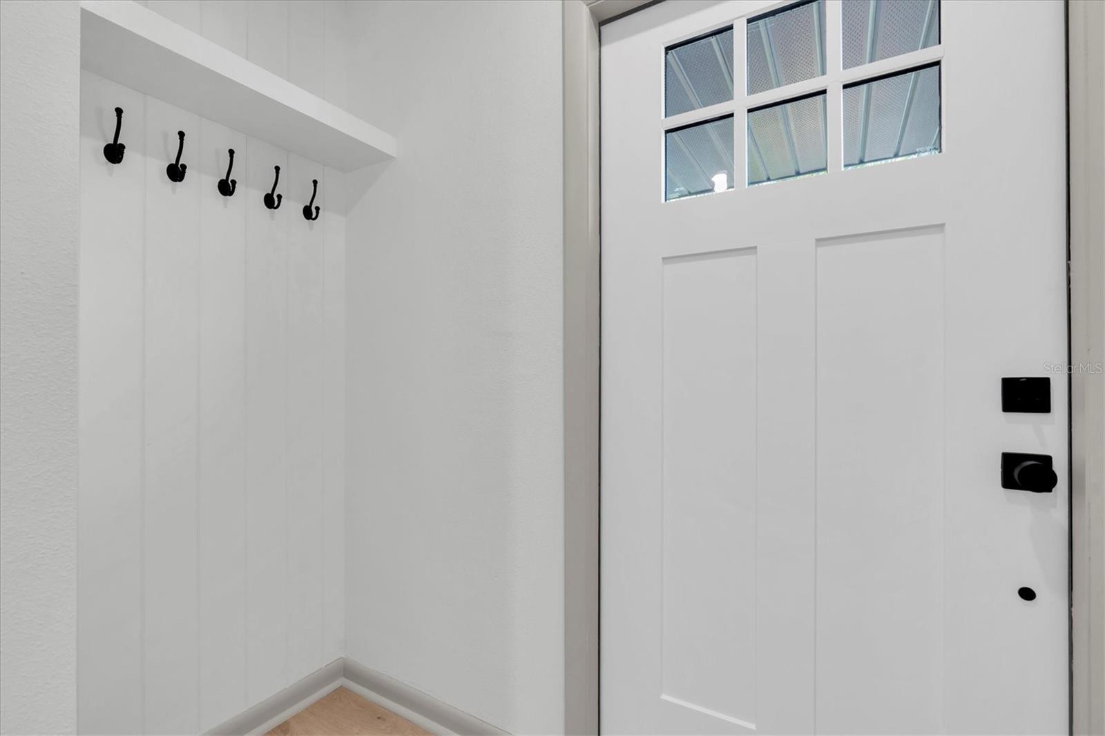 Updated entry niche. There is room for a bench here too.