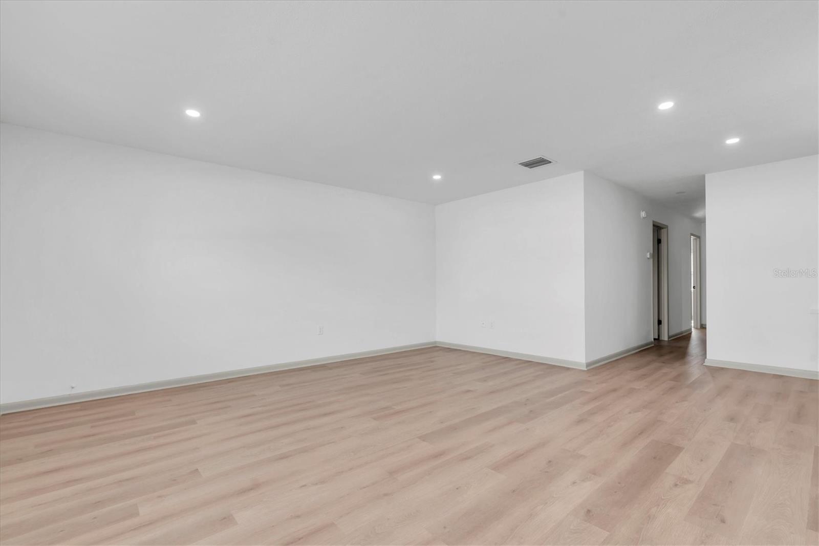 The beautiful waterproof, luxury vinyl flooring runs throughout the home. All new energy efficient LED fixtures light the living room and kitchen.