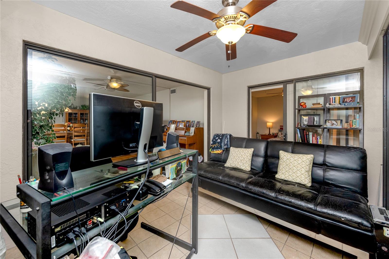 Porched used as office