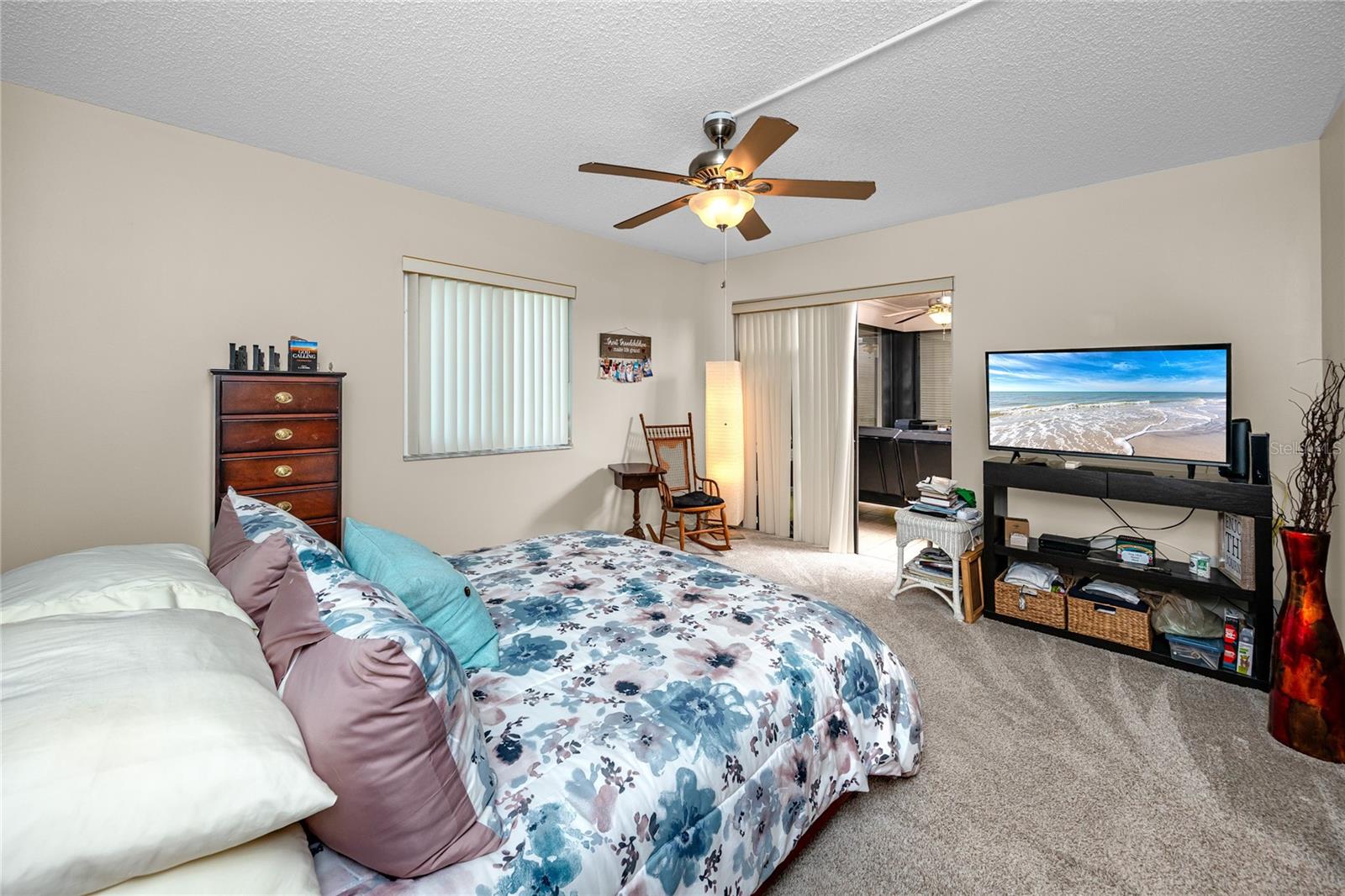 Primary bedroom with access to porch