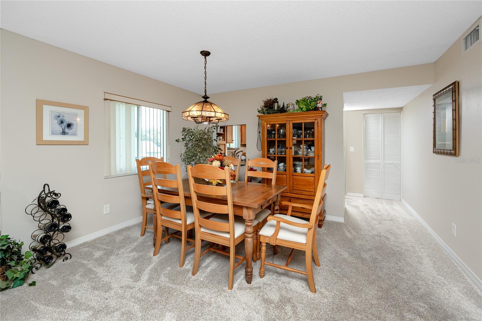 Dining room and entrance to kitchen