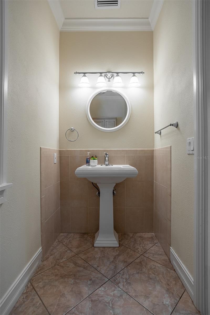 Roomy powder room located on the main floor