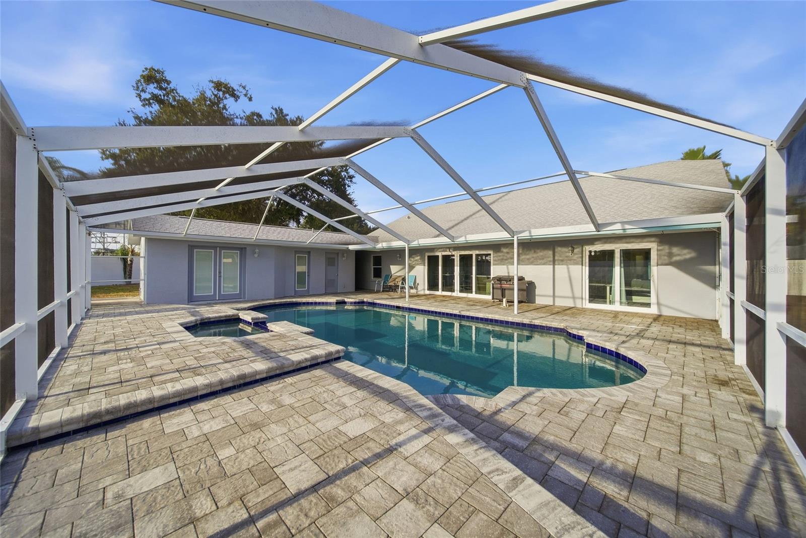Pool with view of inlaw suite