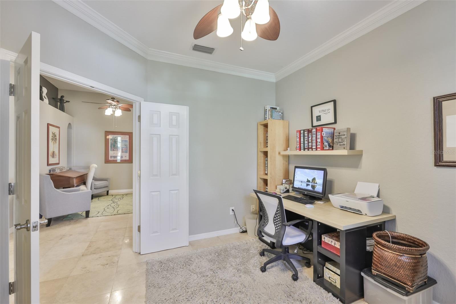 Office/Den with privacy doors
