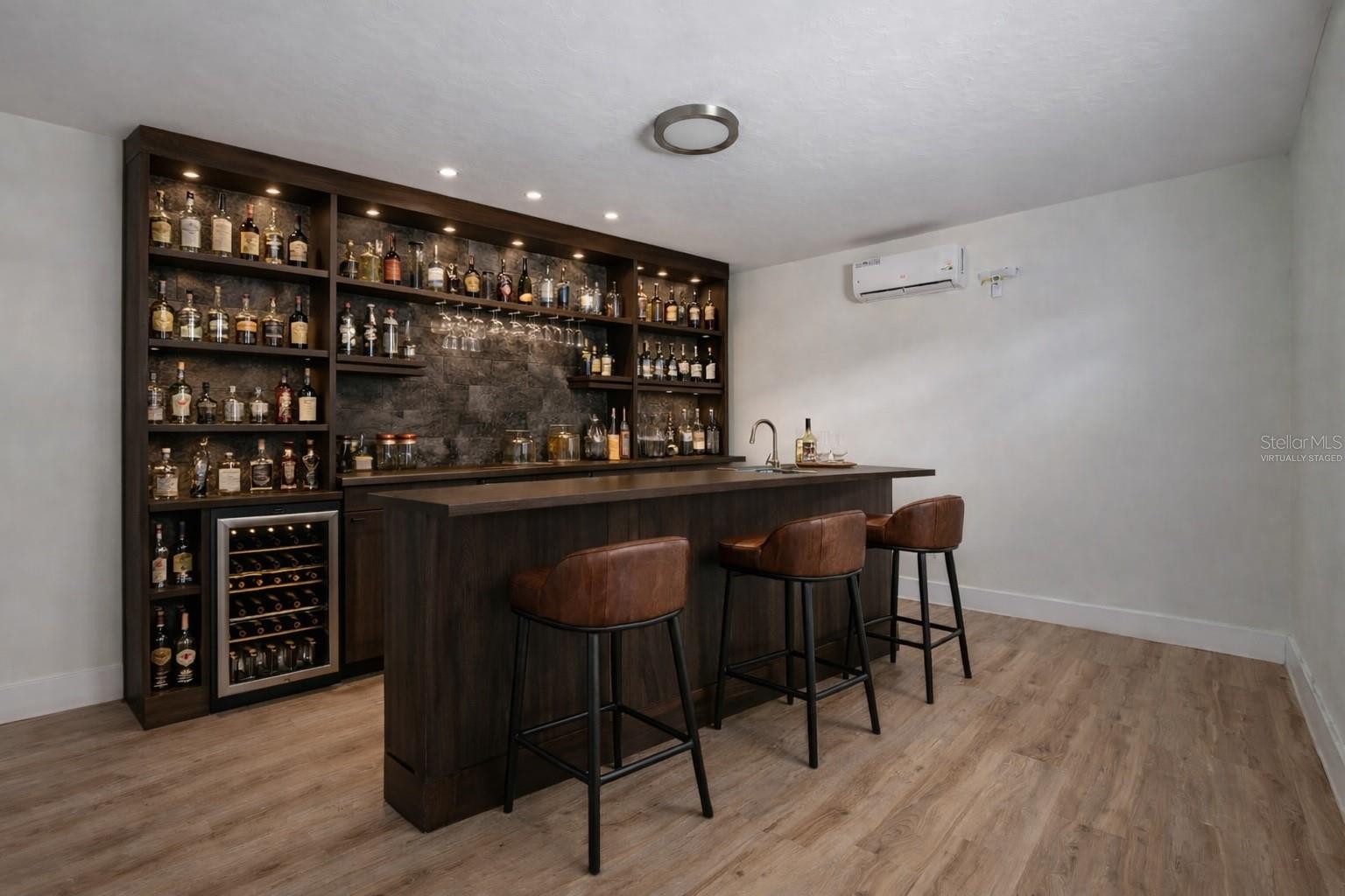 Virtually staged as a bar