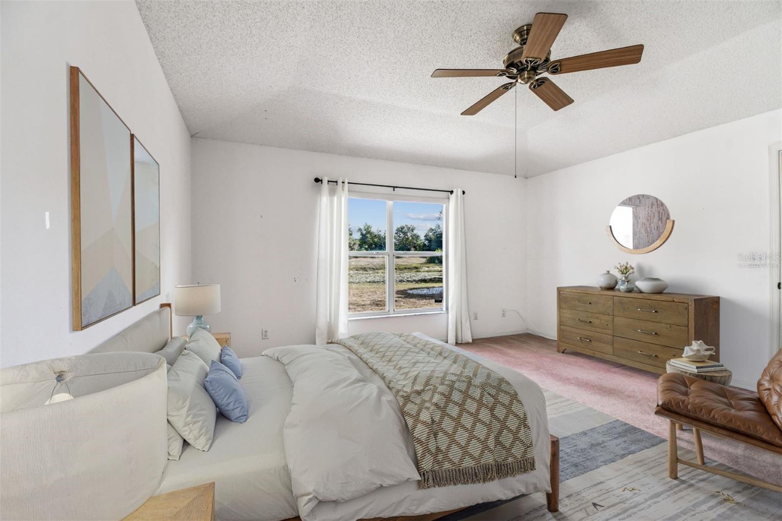 Virtually Staged Primary Bedroom