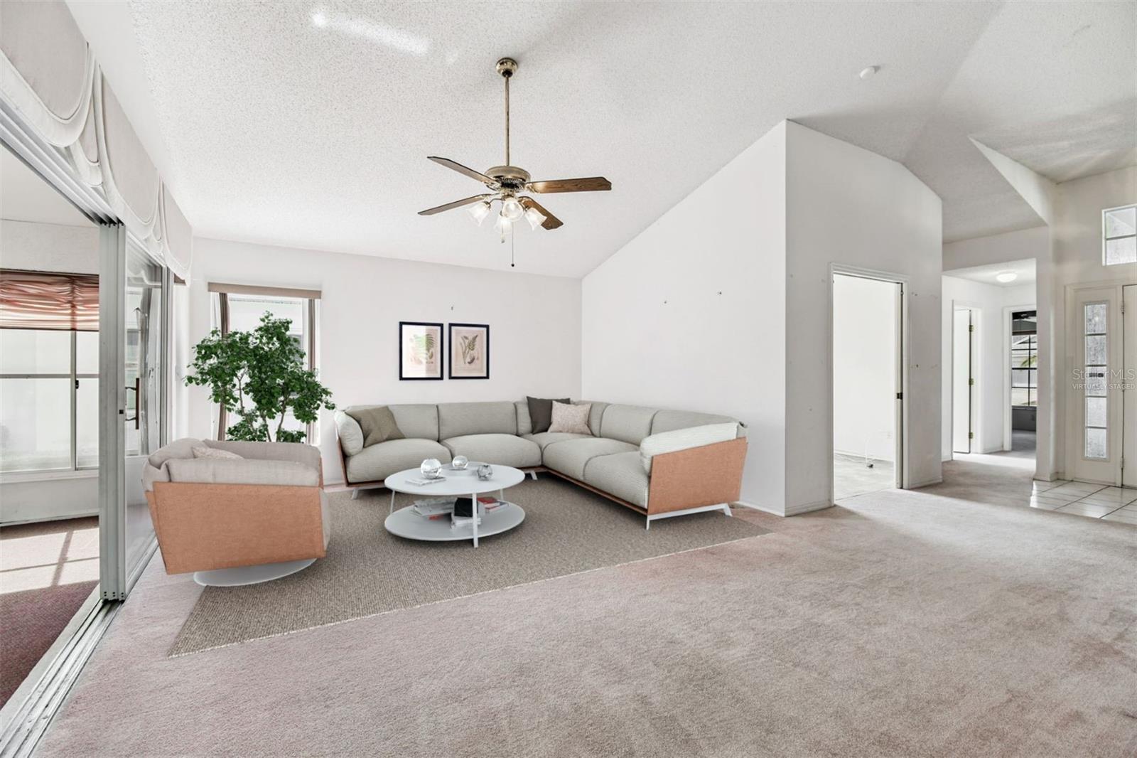 Virtually Staged Living Room