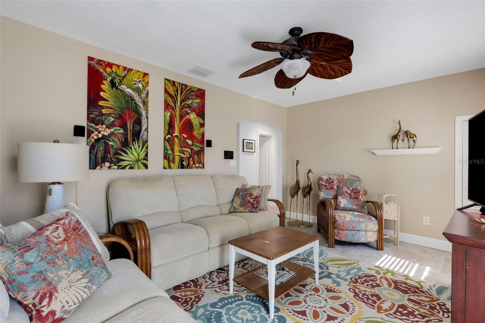 View from front door - No popcorn ceilings