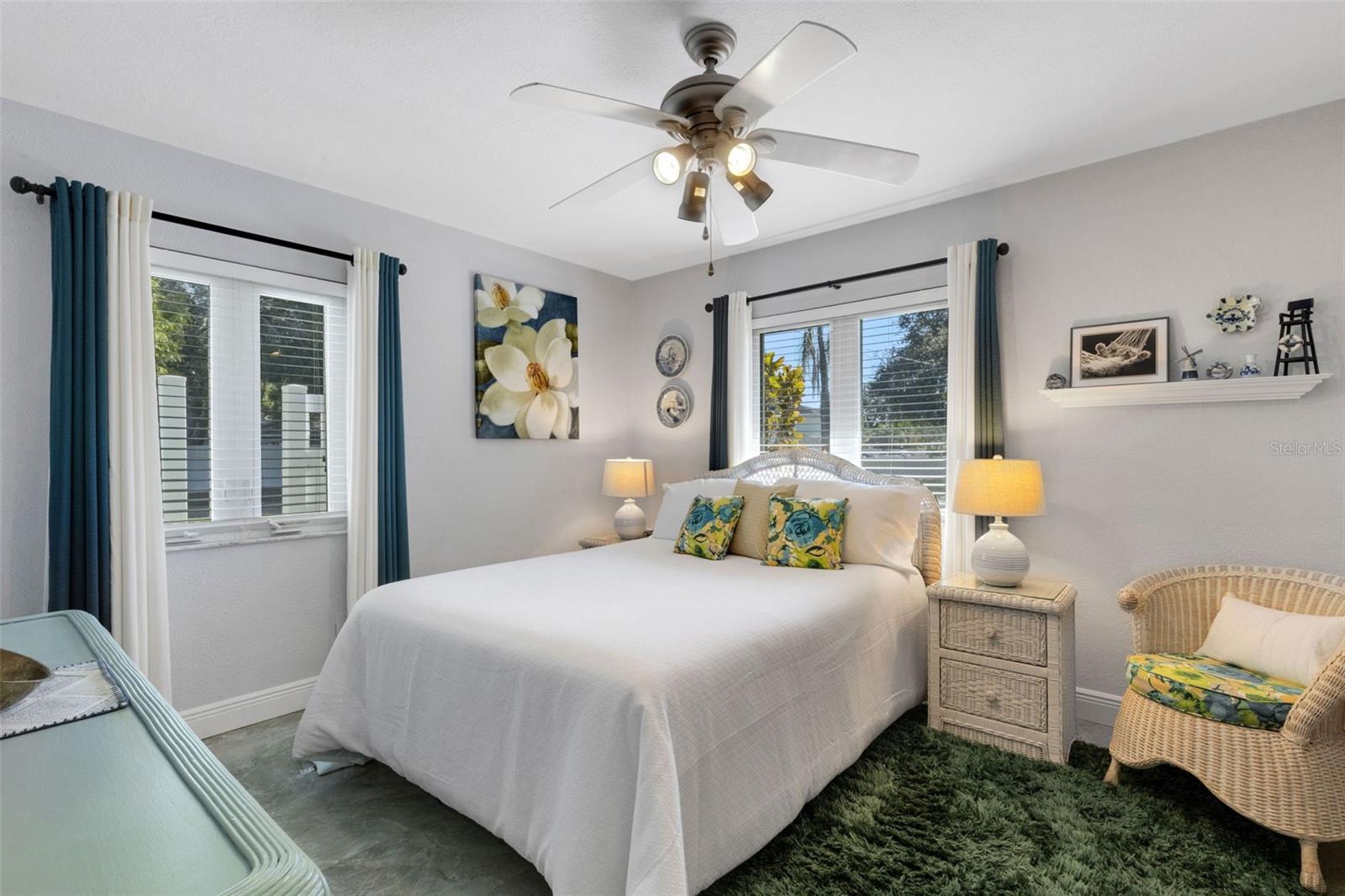 bedroom 1 has the same ceramic tile