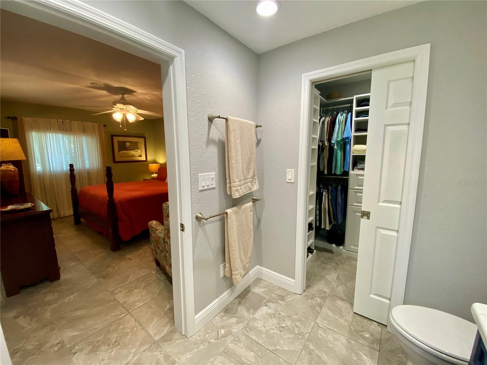 Pocket door to closet