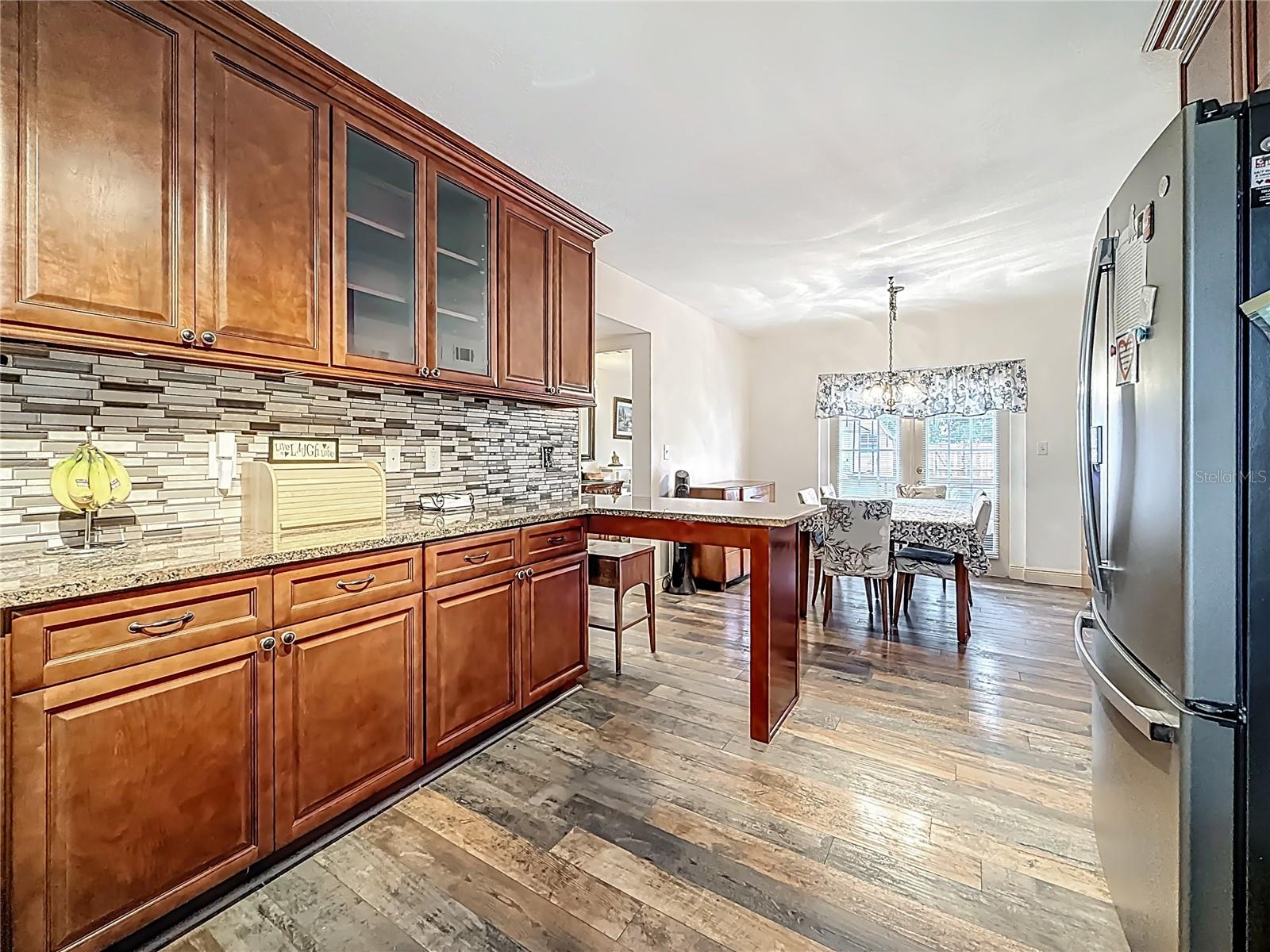 View of the other side of the kitchen cabinets.