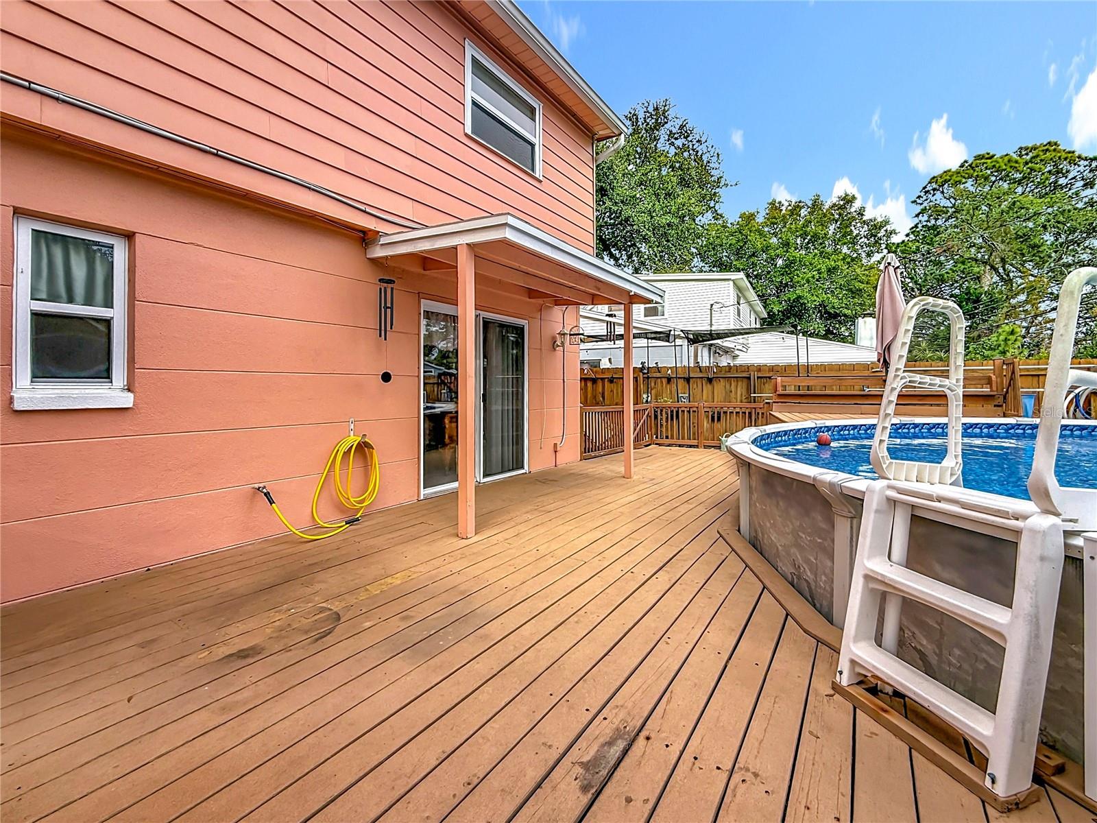 The sliding door is the one from the 4th bedroom (currently being used as an office) on the 1st floor.