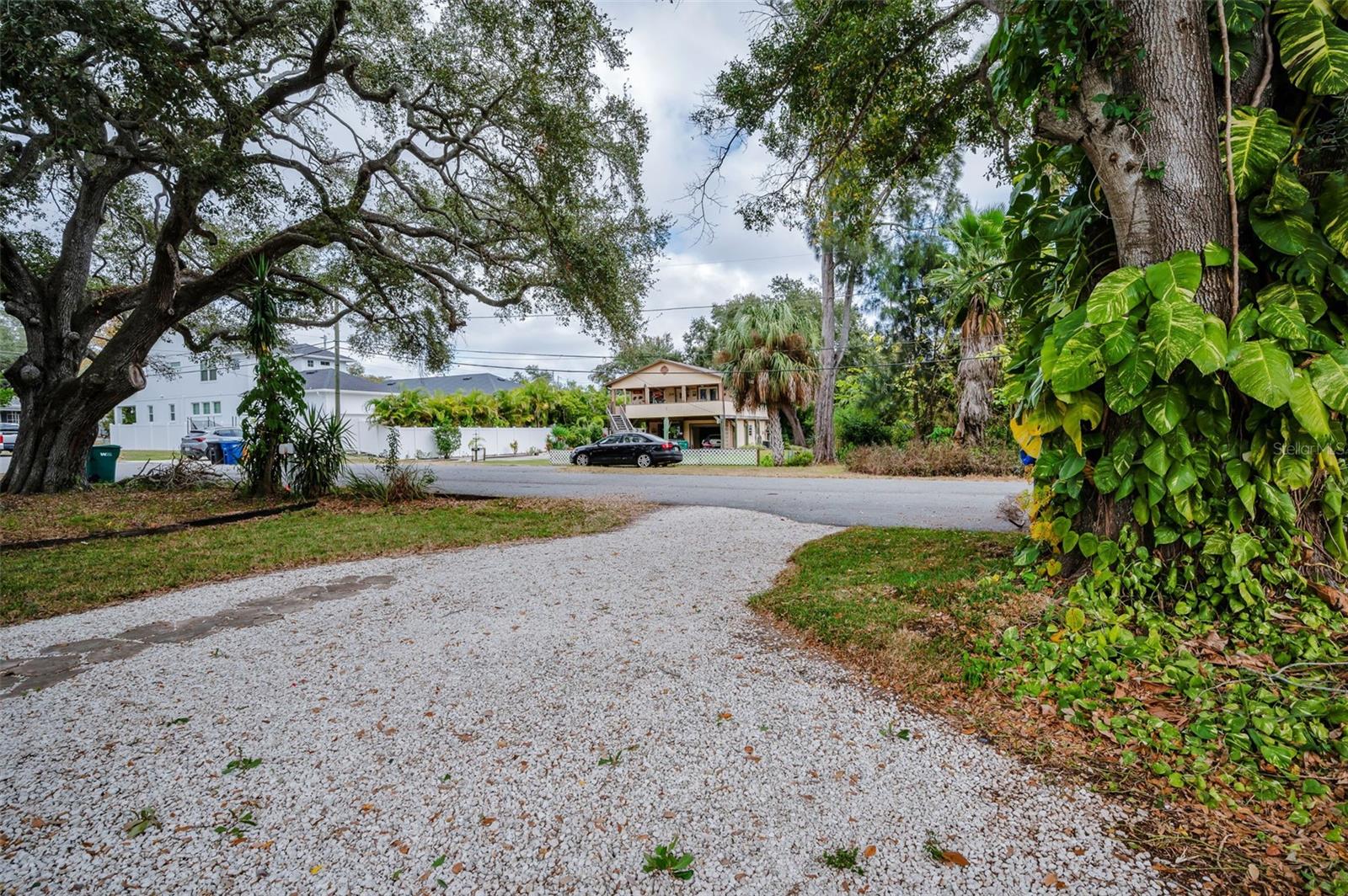 Driveway looking towards street
