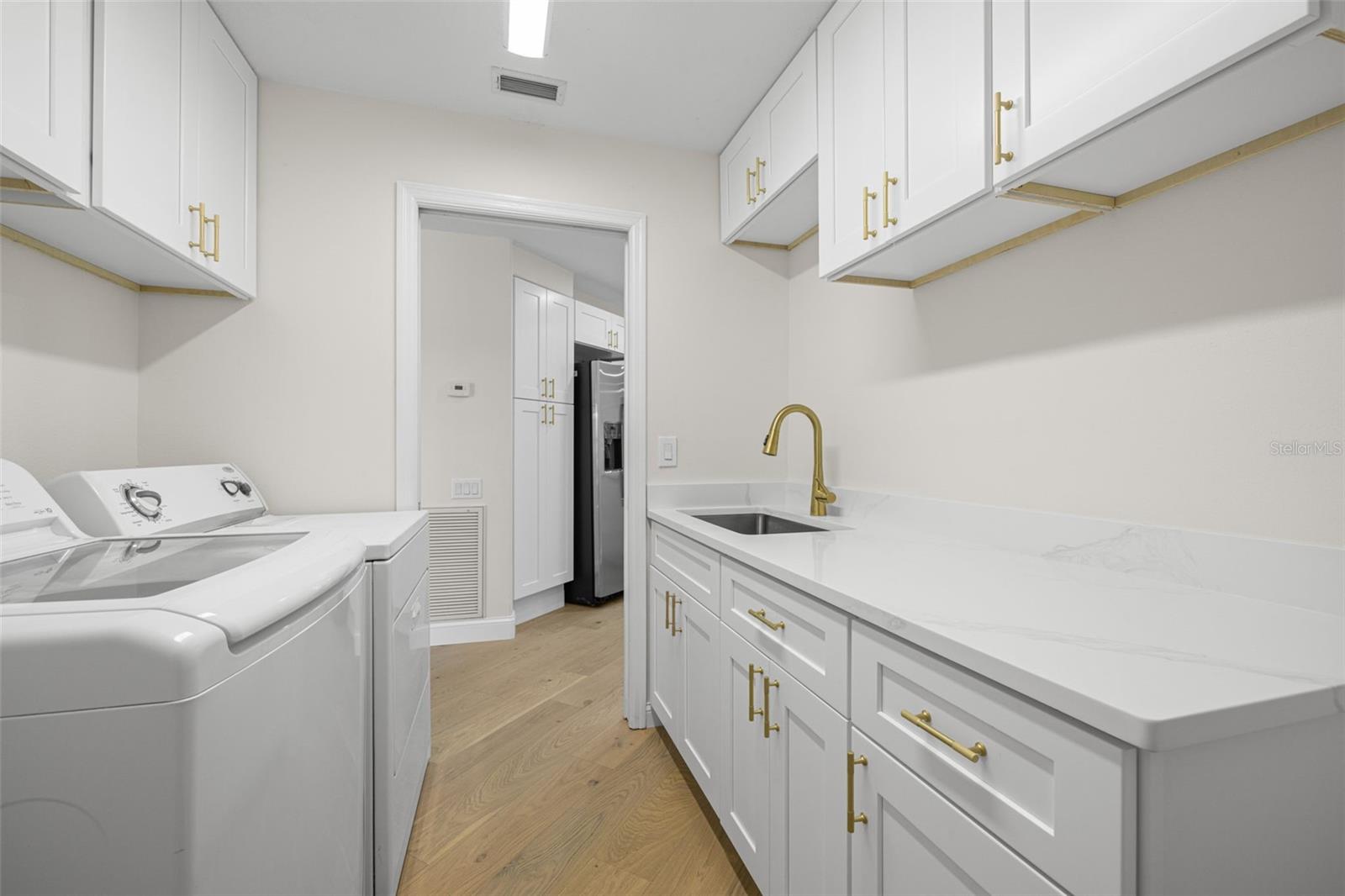 from garage to laundry room