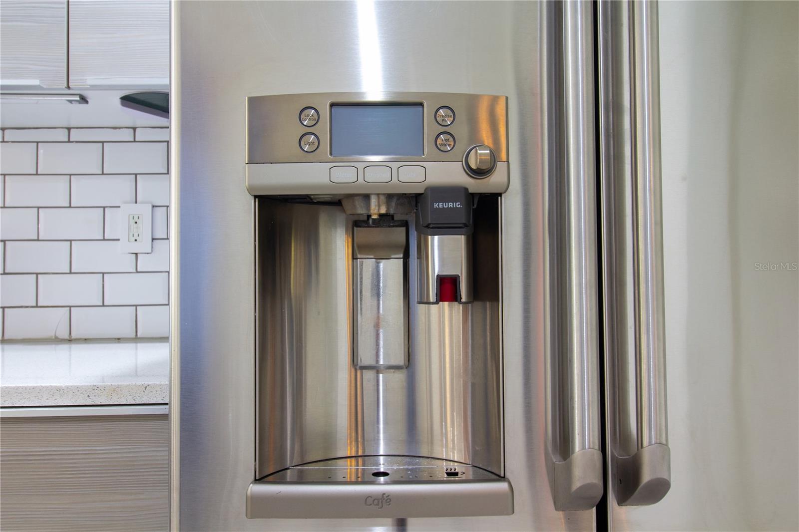 fridge with built in kuerig!