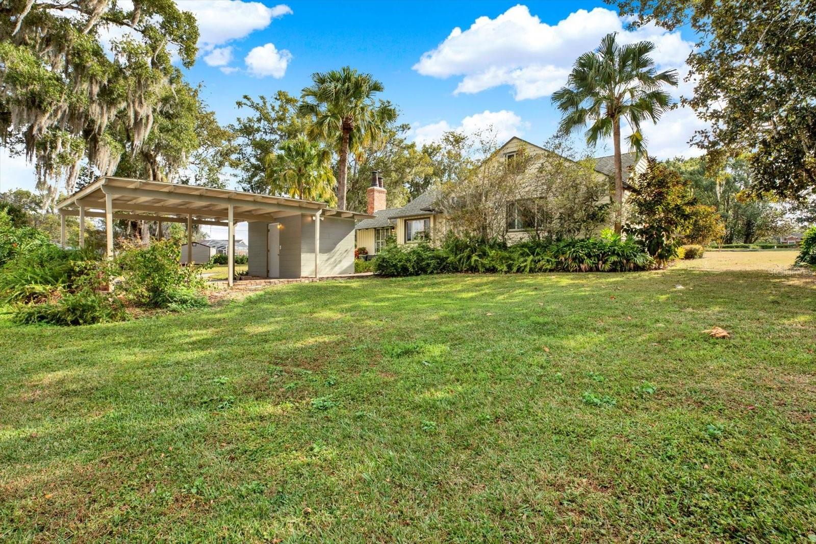 Backyard and Carport