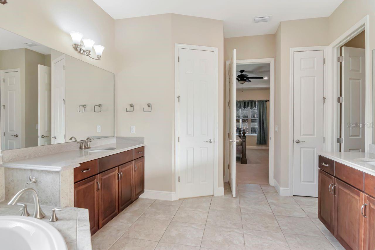 Spacious Owner’s Bathroom with Separate Vanity Sinks