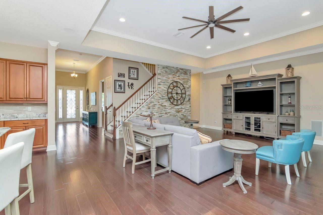 Grand Room with Tray Ceiling and Abundant Natural Light