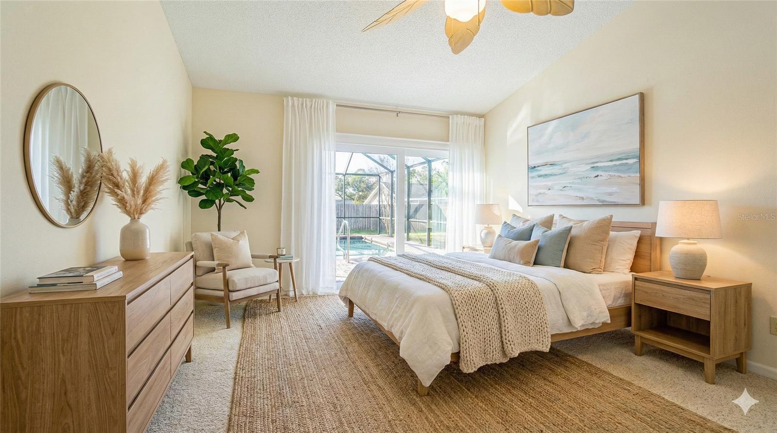 Digitally Stage Primary Bedroom