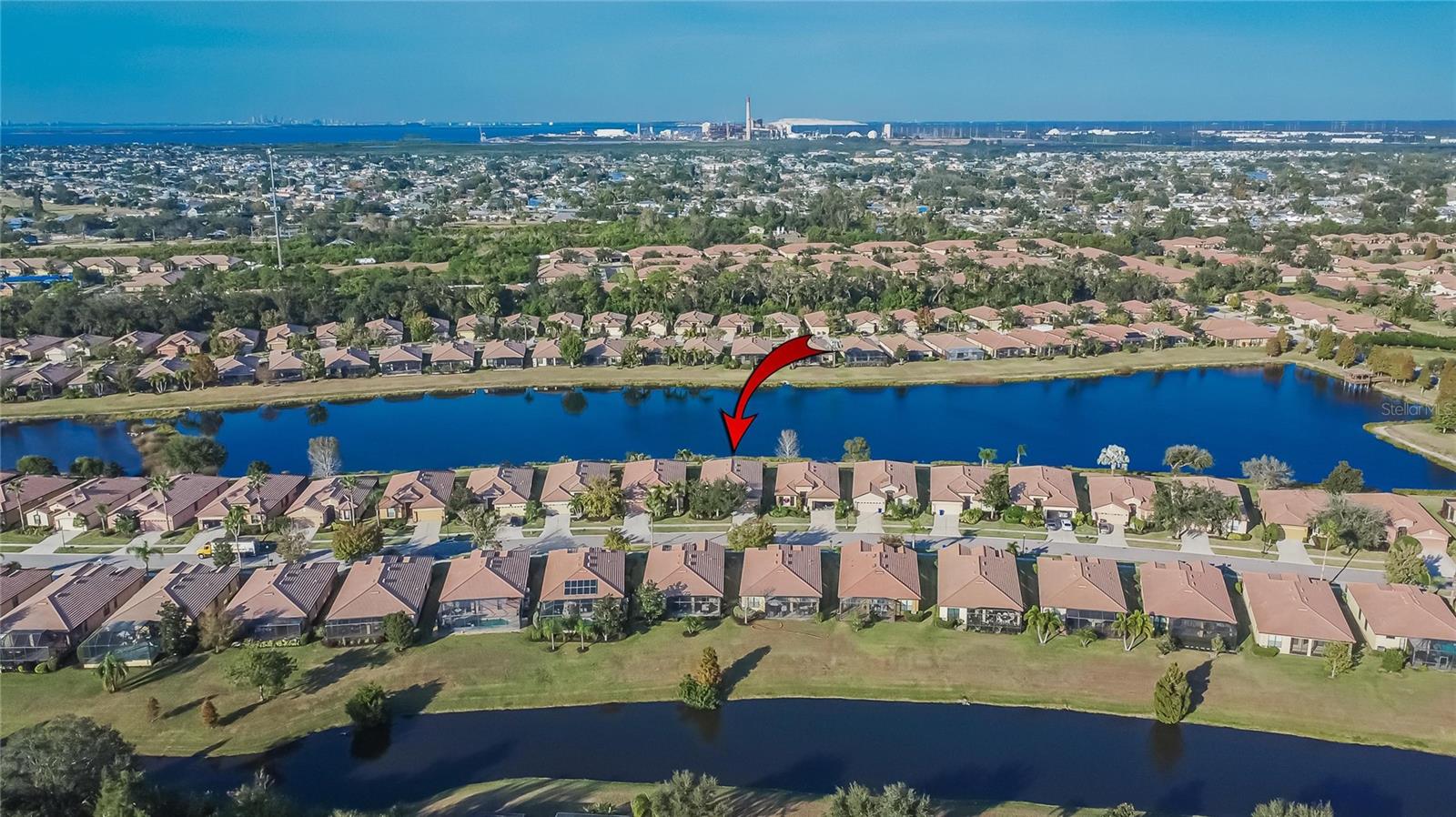 Aerial view of property