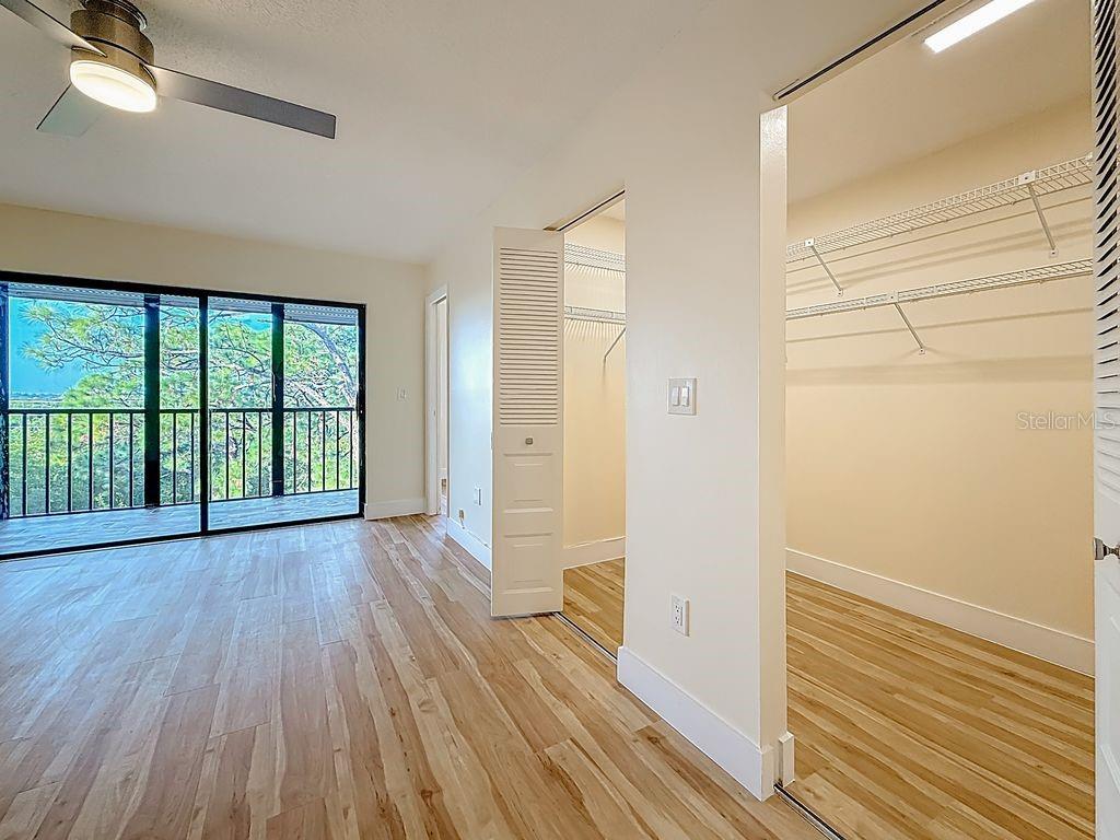 Primary bedroom has walk-in closet that is 10 x 5 ft.