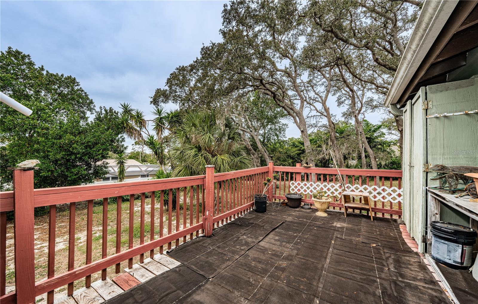 back of house/ upper level deck