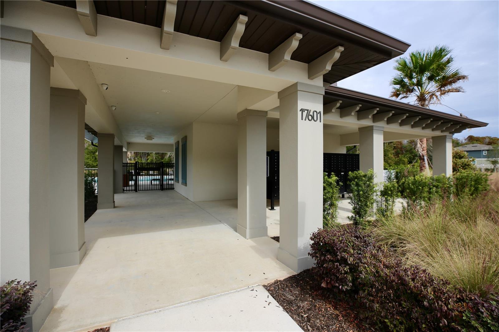 community pool steps from your front door