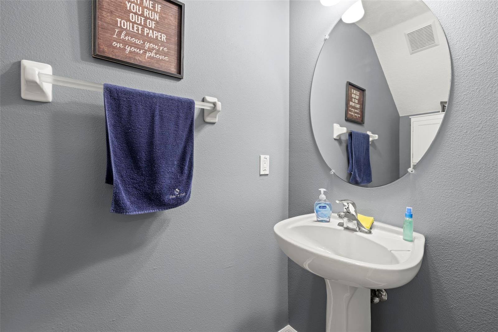 Half bath main floor