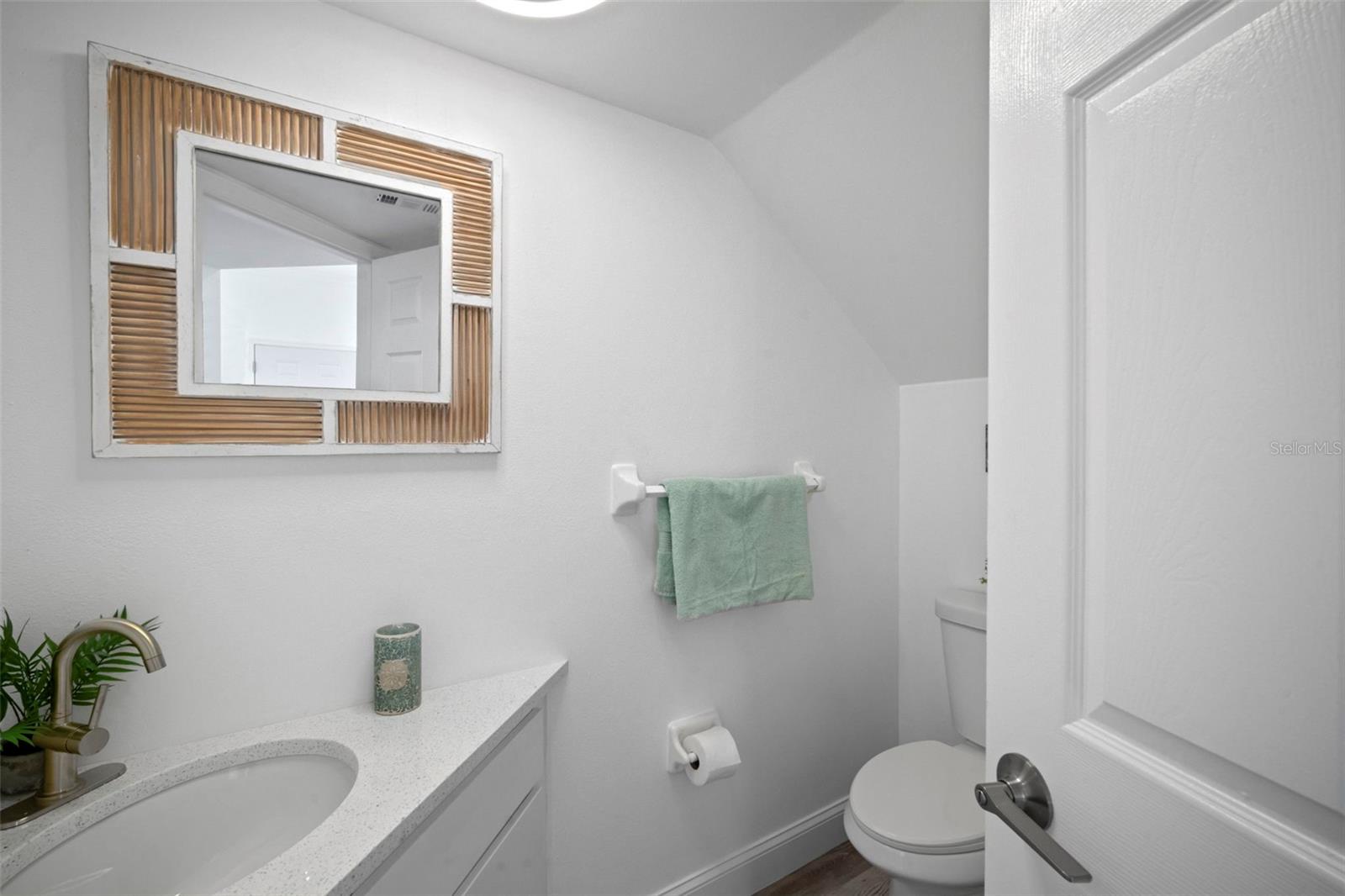 Half Bath located downstairs.