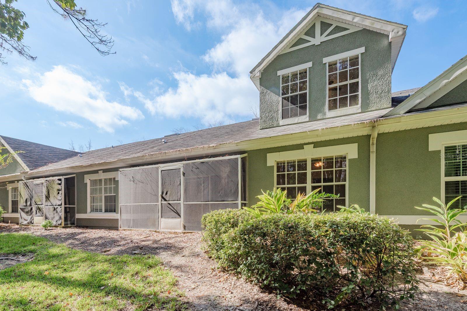 Back Exterior with Garden Area