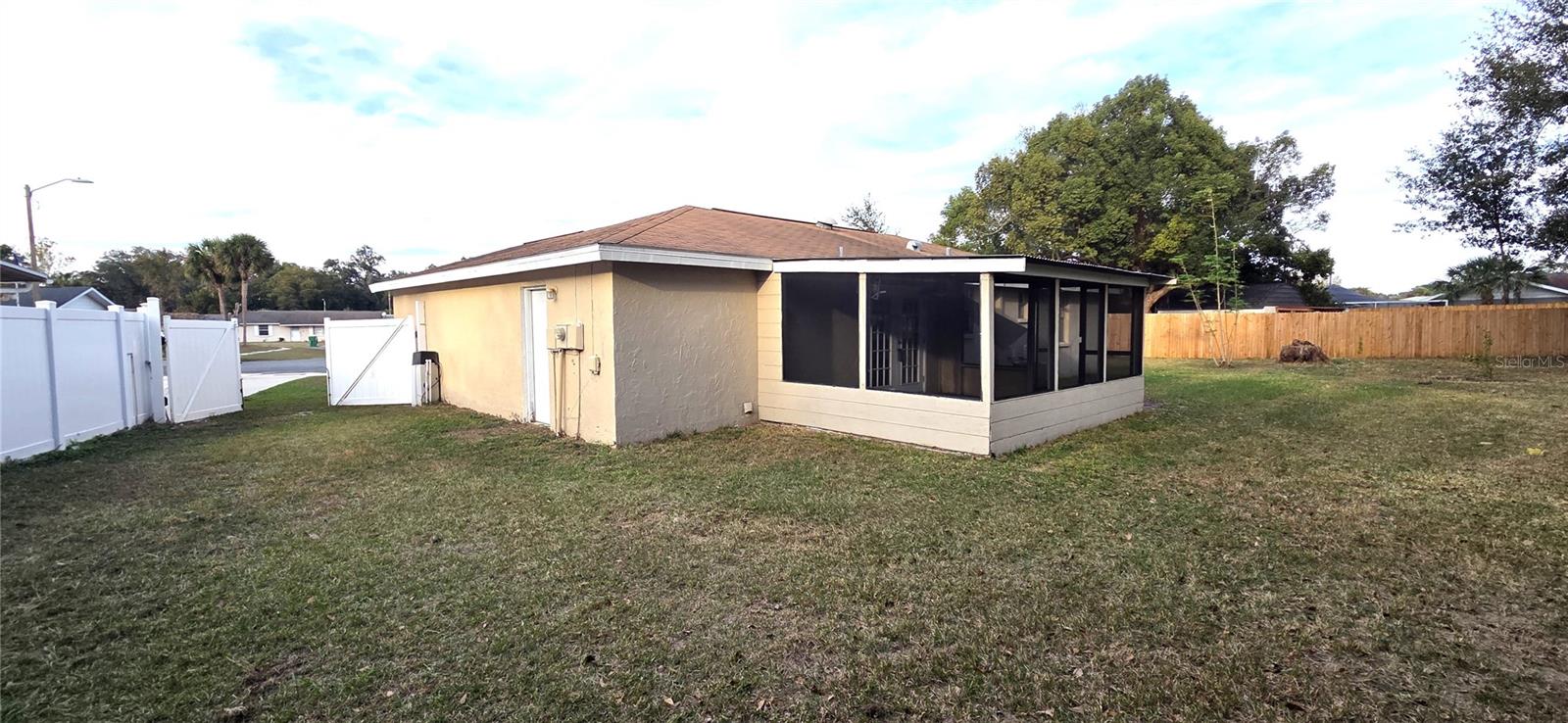 Side and back of house