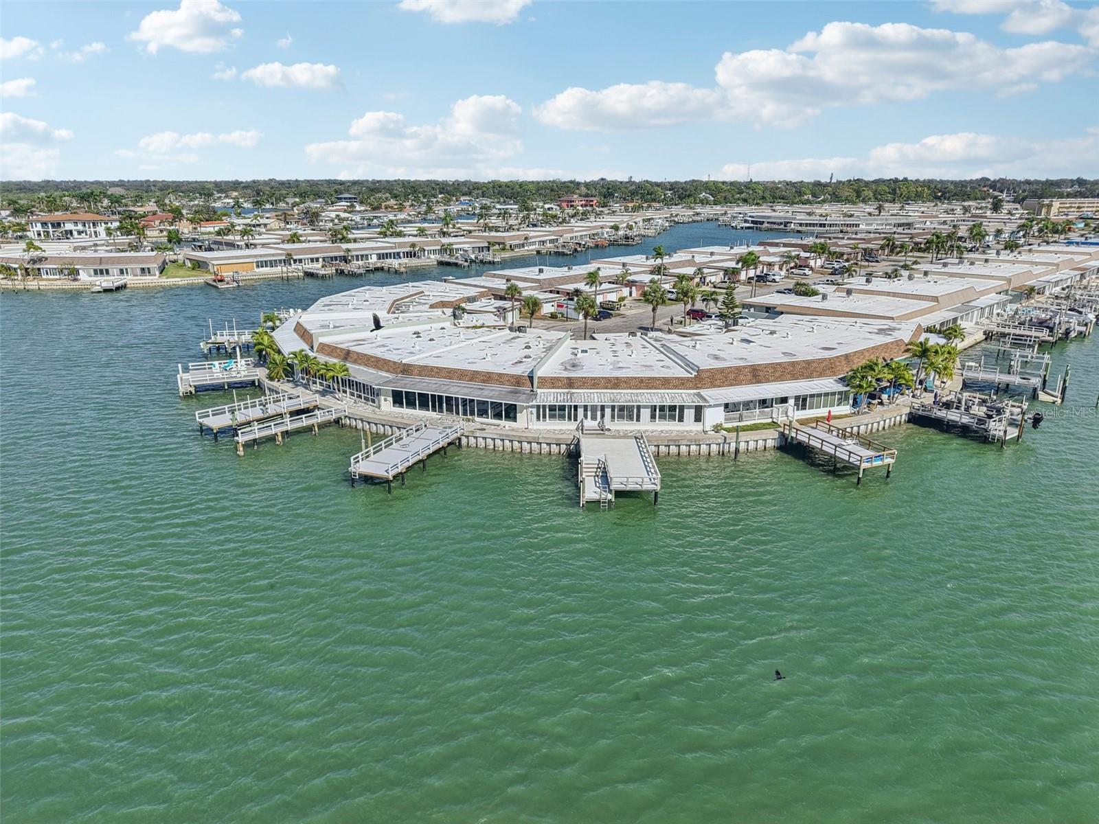 Aerial view of the South Blvd in Boca Ciega Point.
