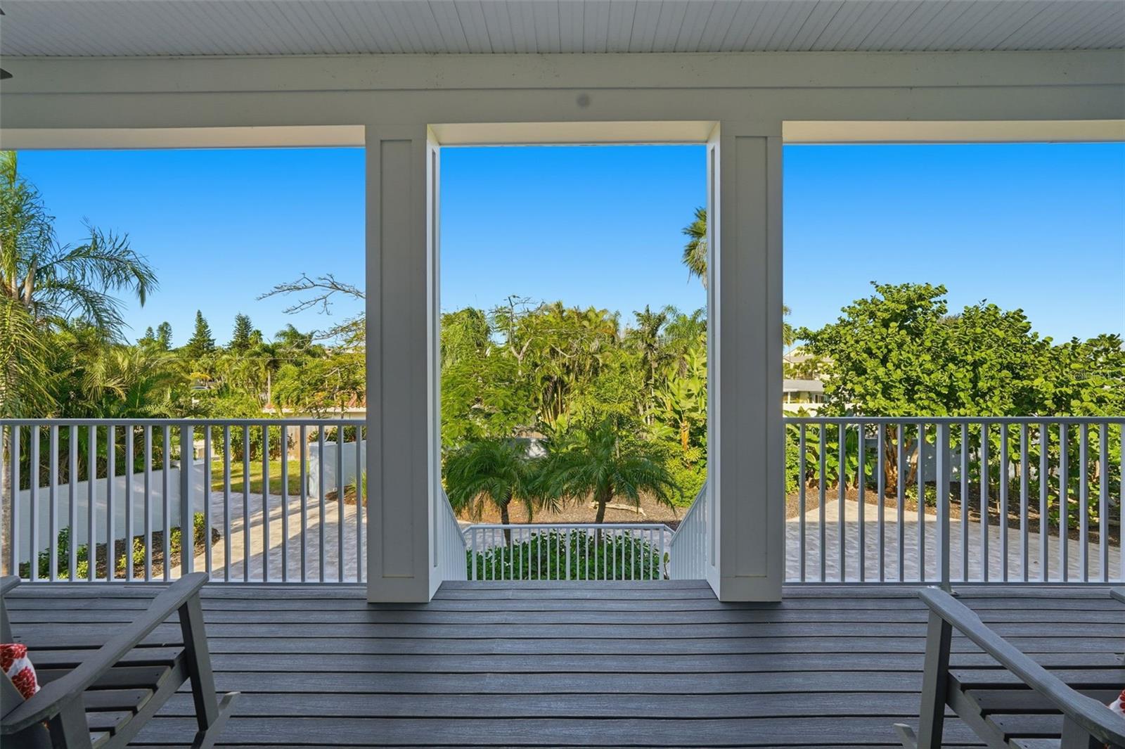 View from the front porch. Nice privacy.