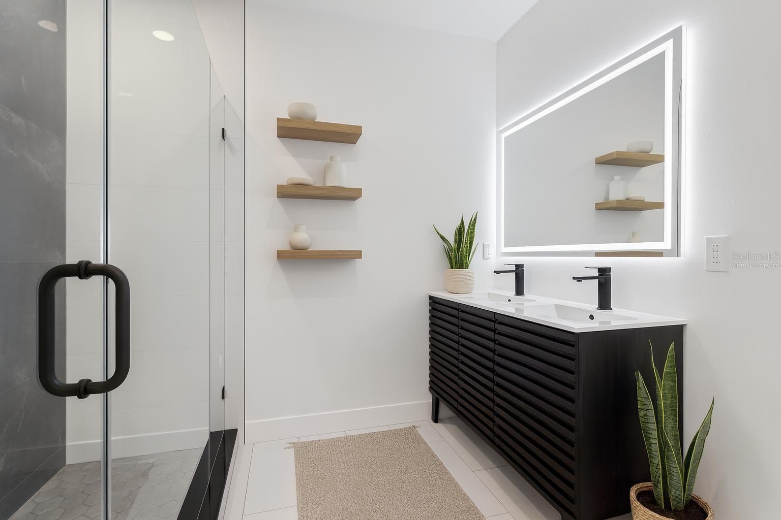 Master Bathroom Virtually Staged