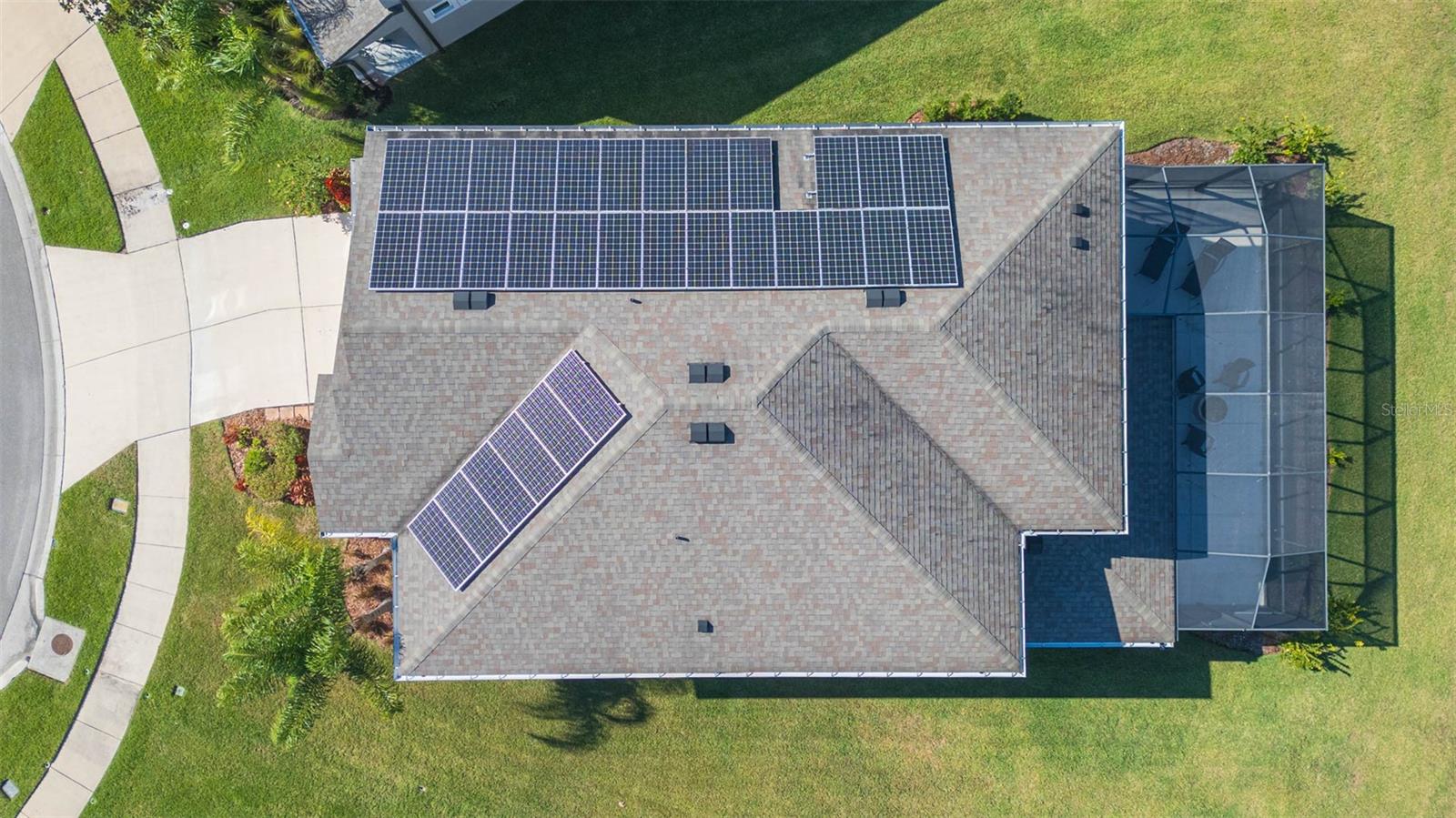 Aerial View - solar panels