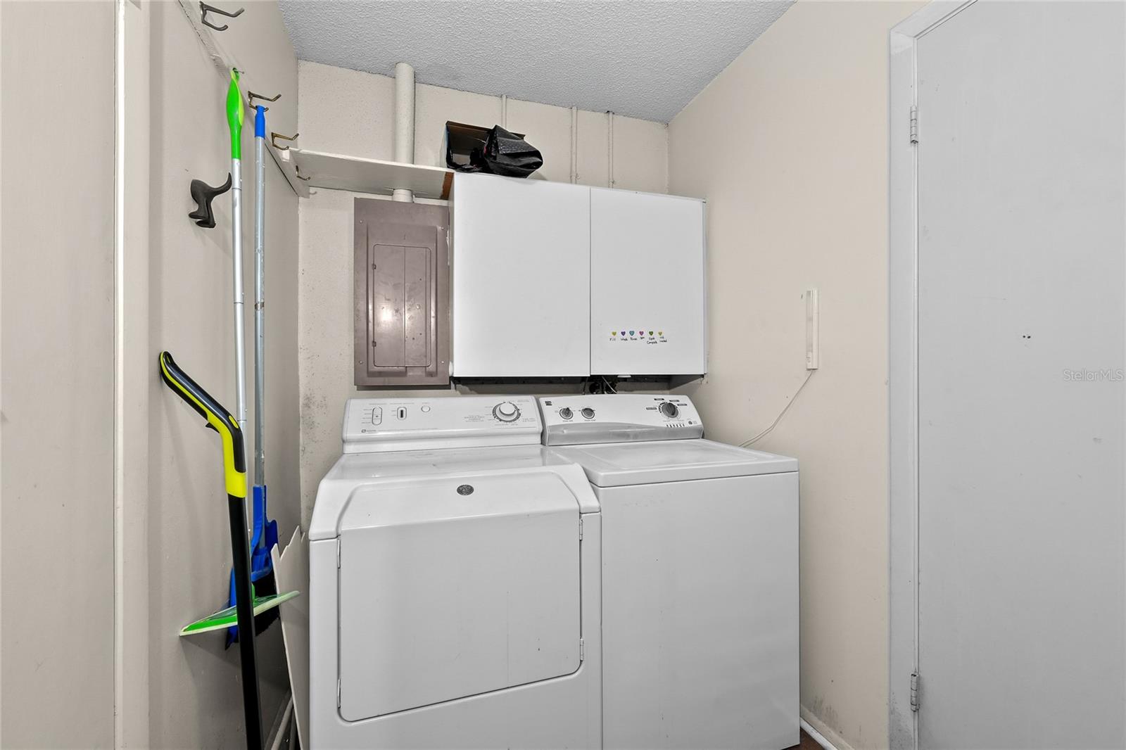 There is the convenience of an inside laundry room.