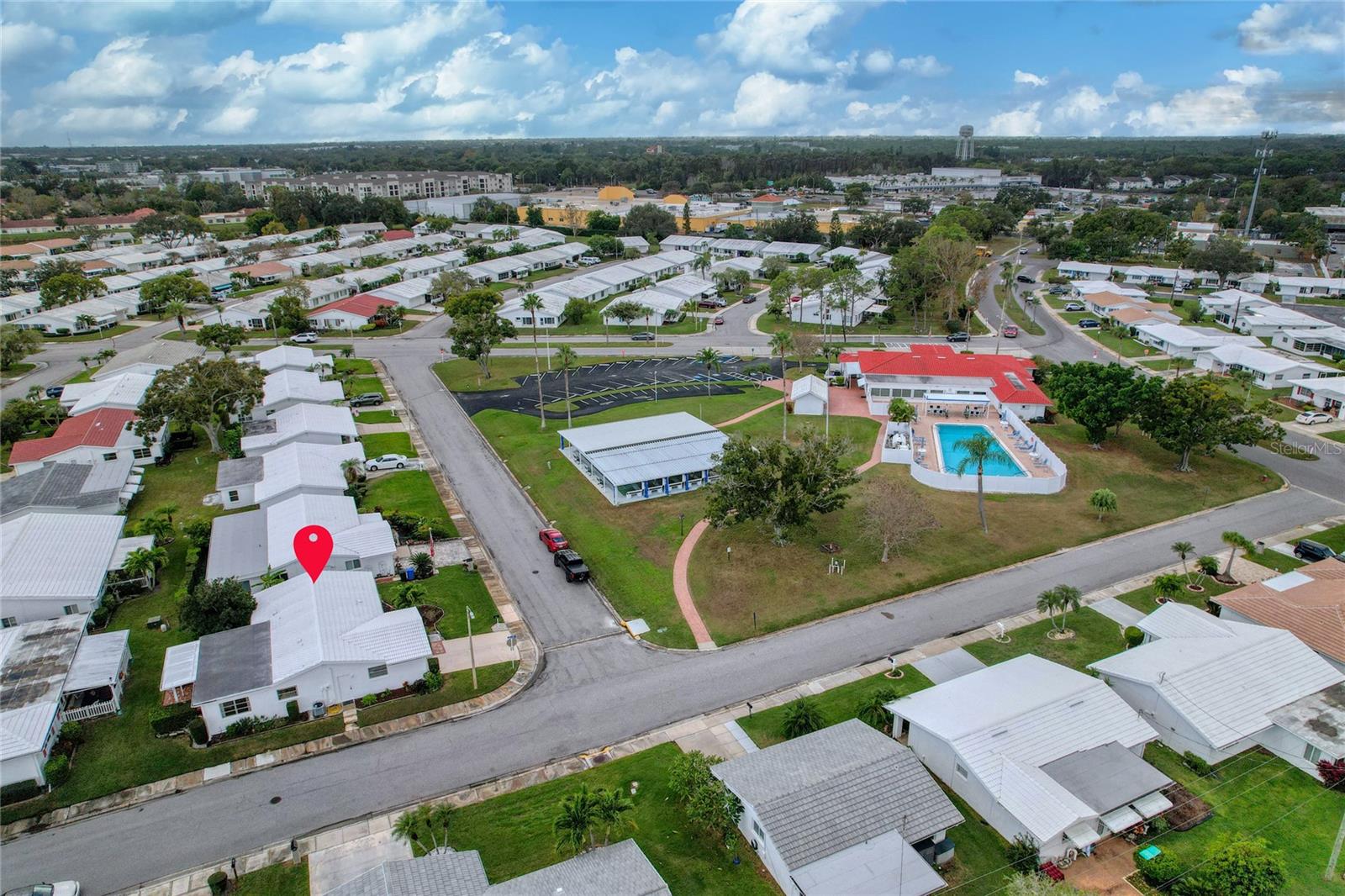 The home is conveniently located close to the pool and clubhouse.