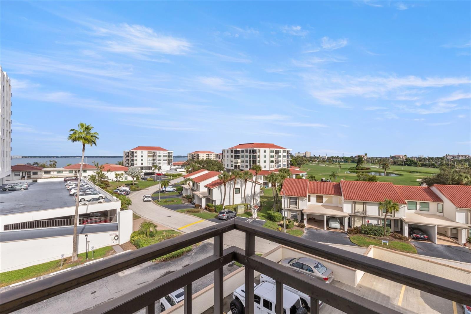 View looking northeast from the deck/balcony