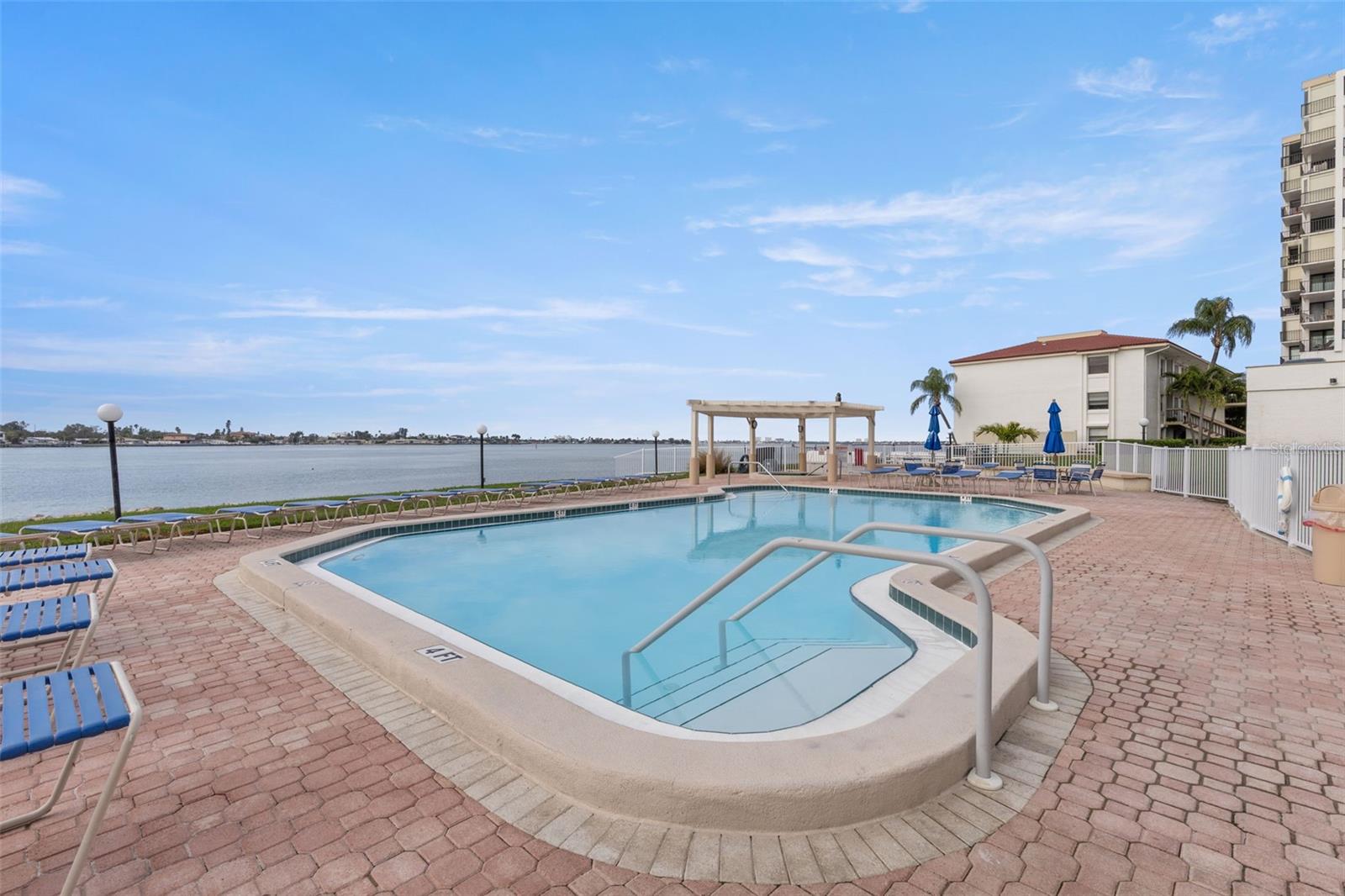 Pool overlooking the Boca Ciega Bay