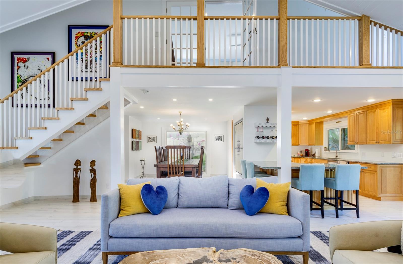 Jaw-dropping cathedral ceilings provide exceptional natural light and an architectural delight.