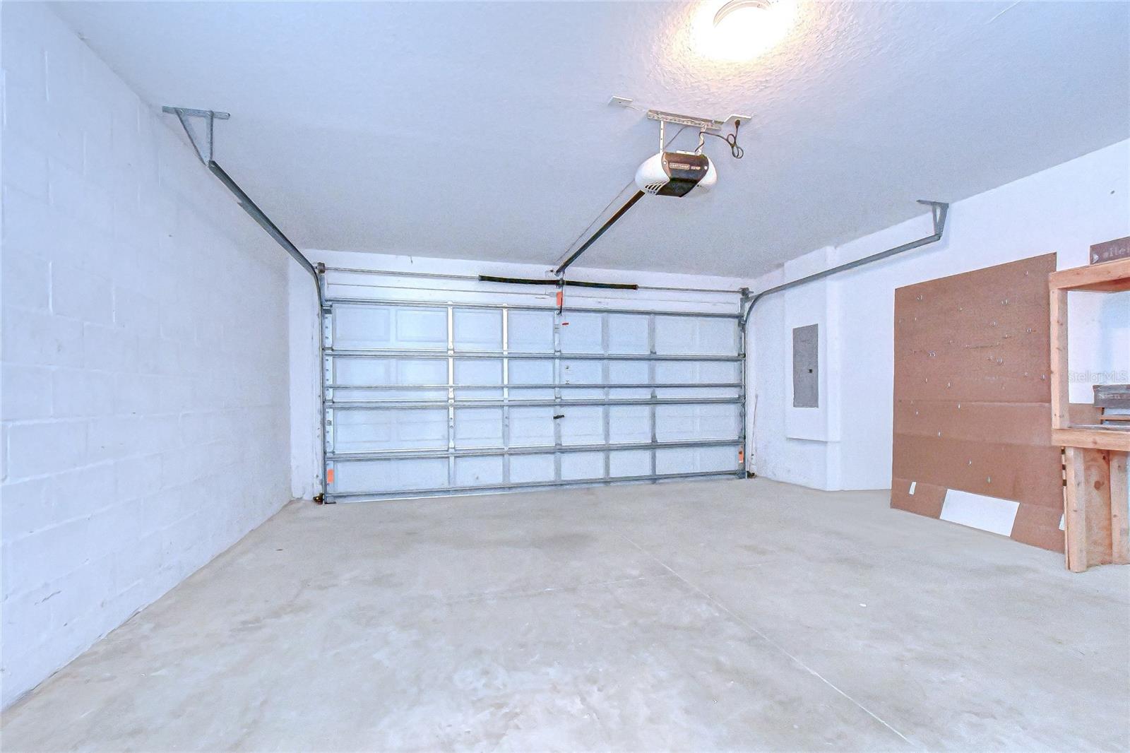 Two car garage with storage!