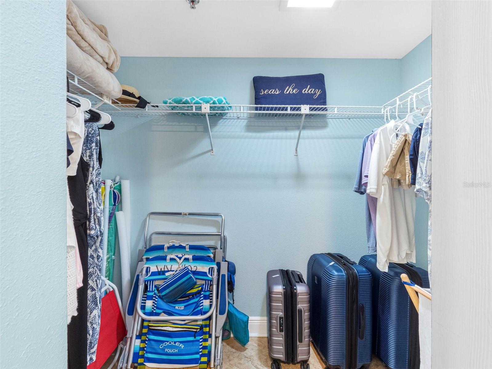 Spacious walk in closet