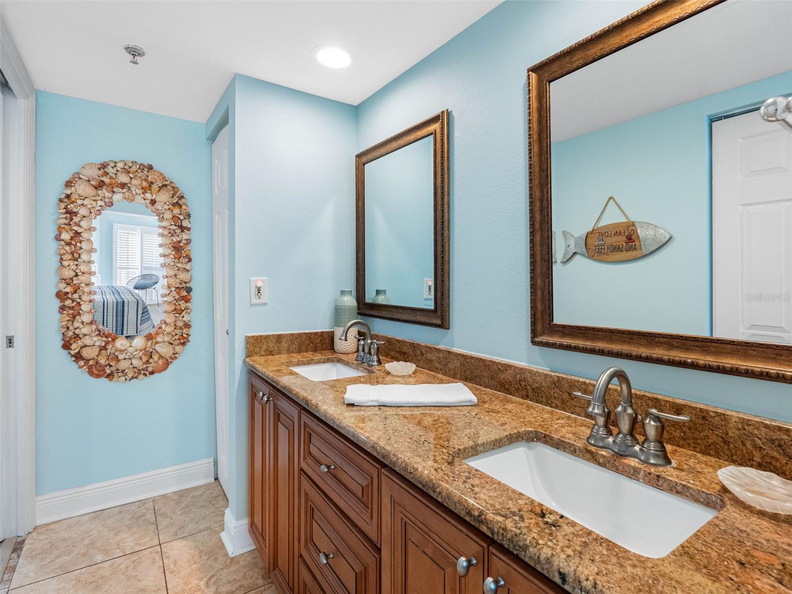 Primary bedroom with dual vanity