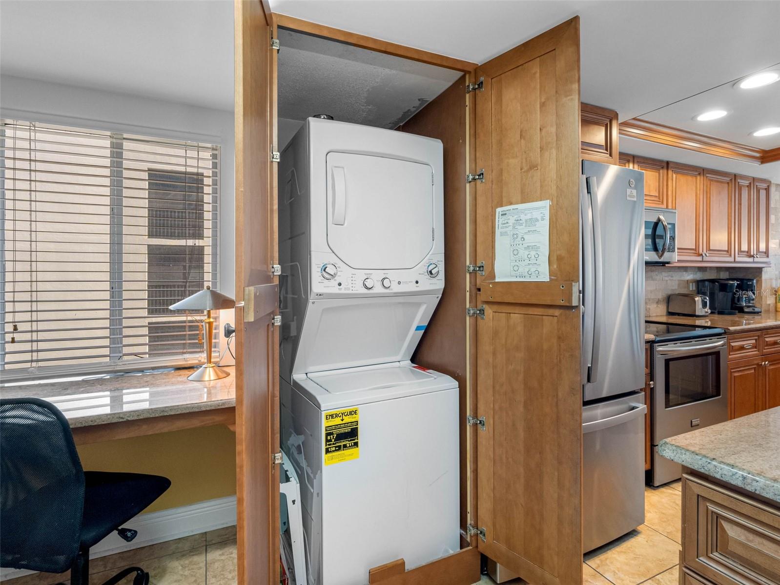 Full washer and dryer in unit