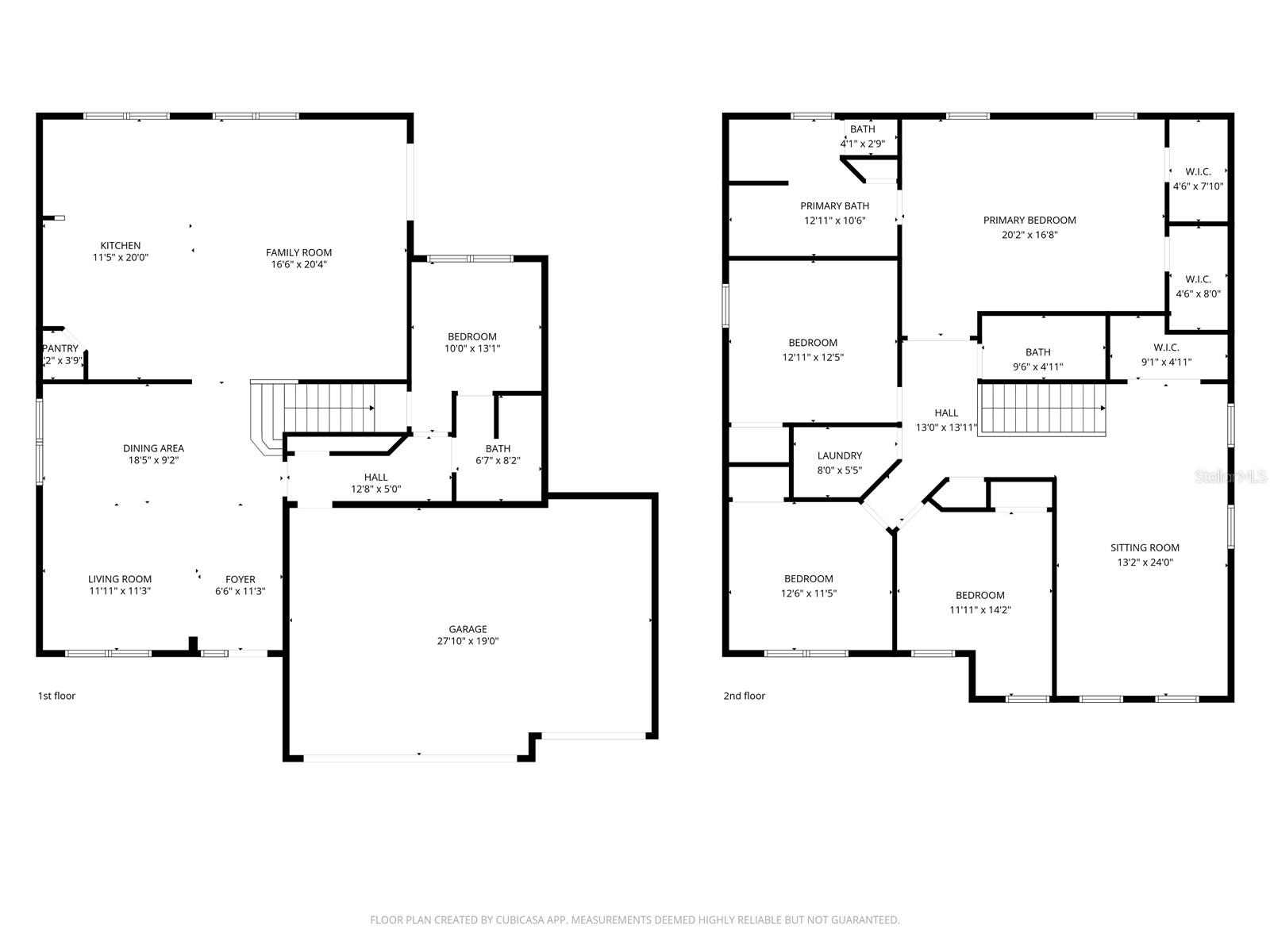 First and second floors