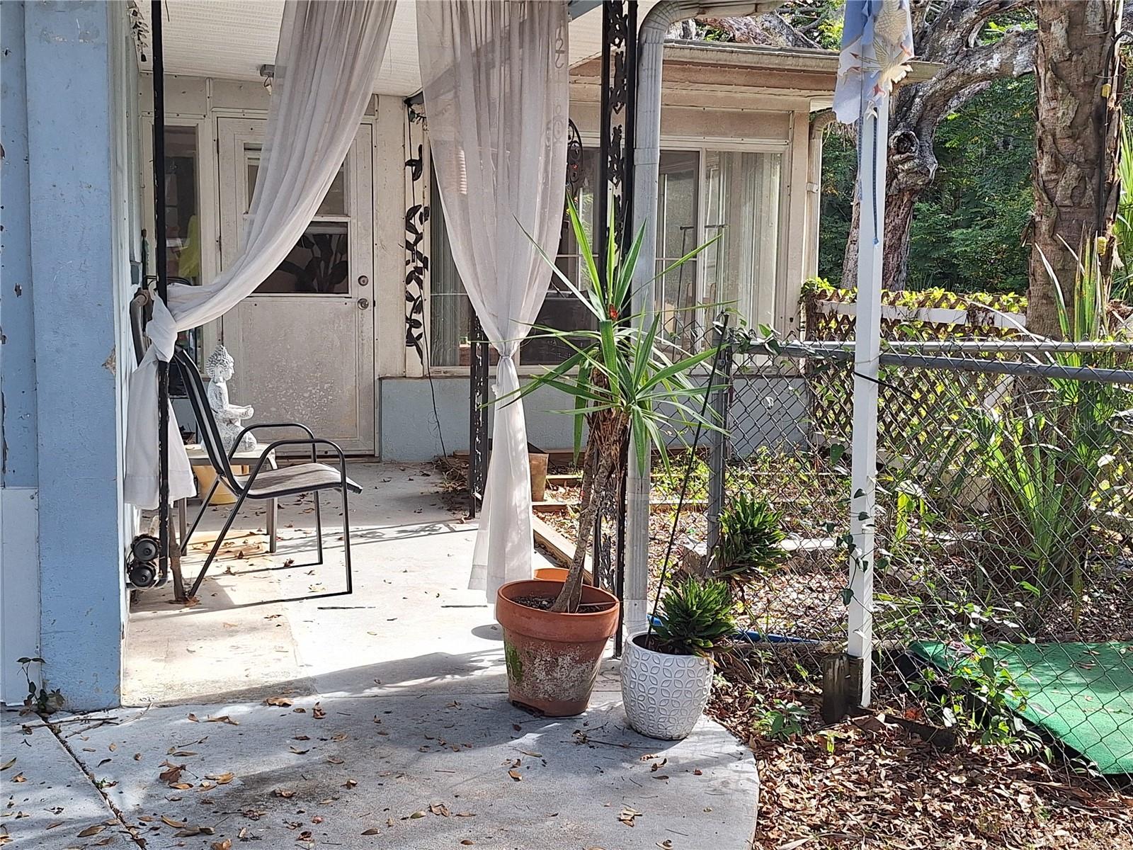 Door is from Family Room