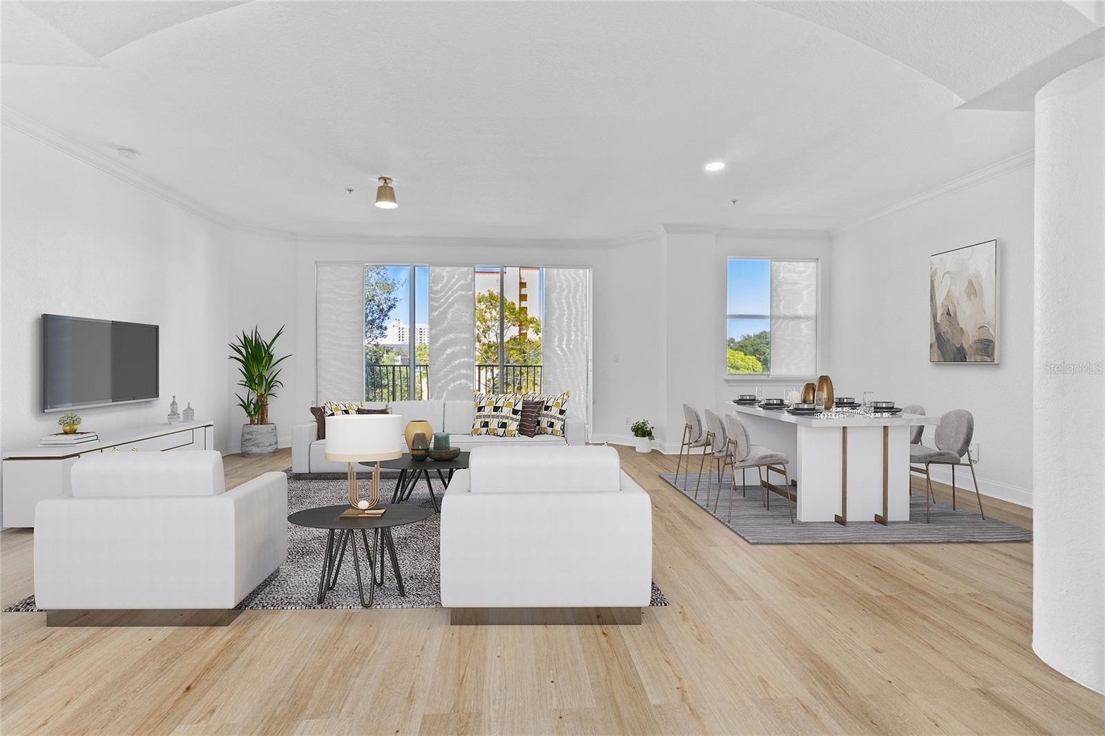 Open concept floor plan