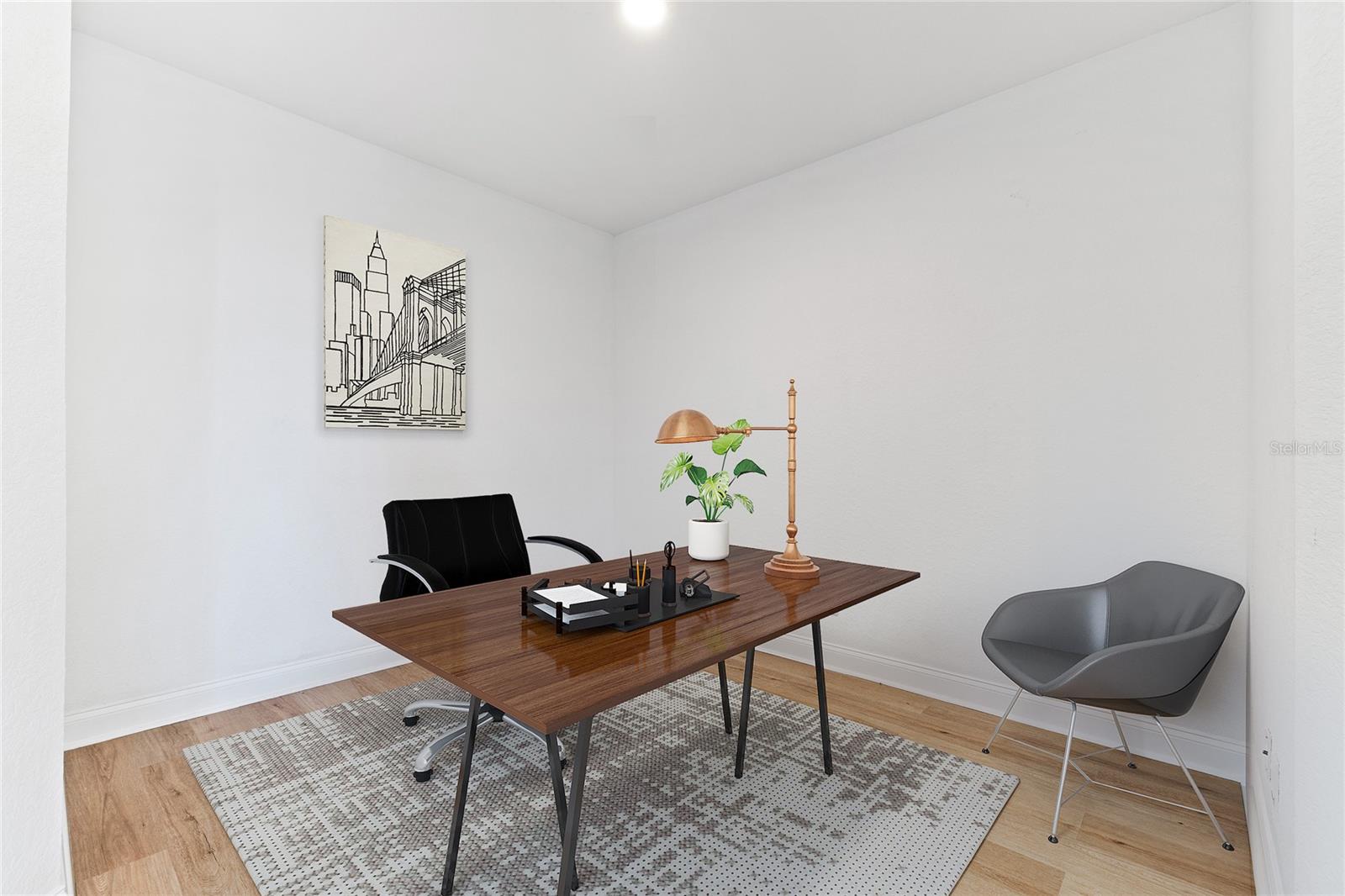 bonus den in open to the dining area and kitchen