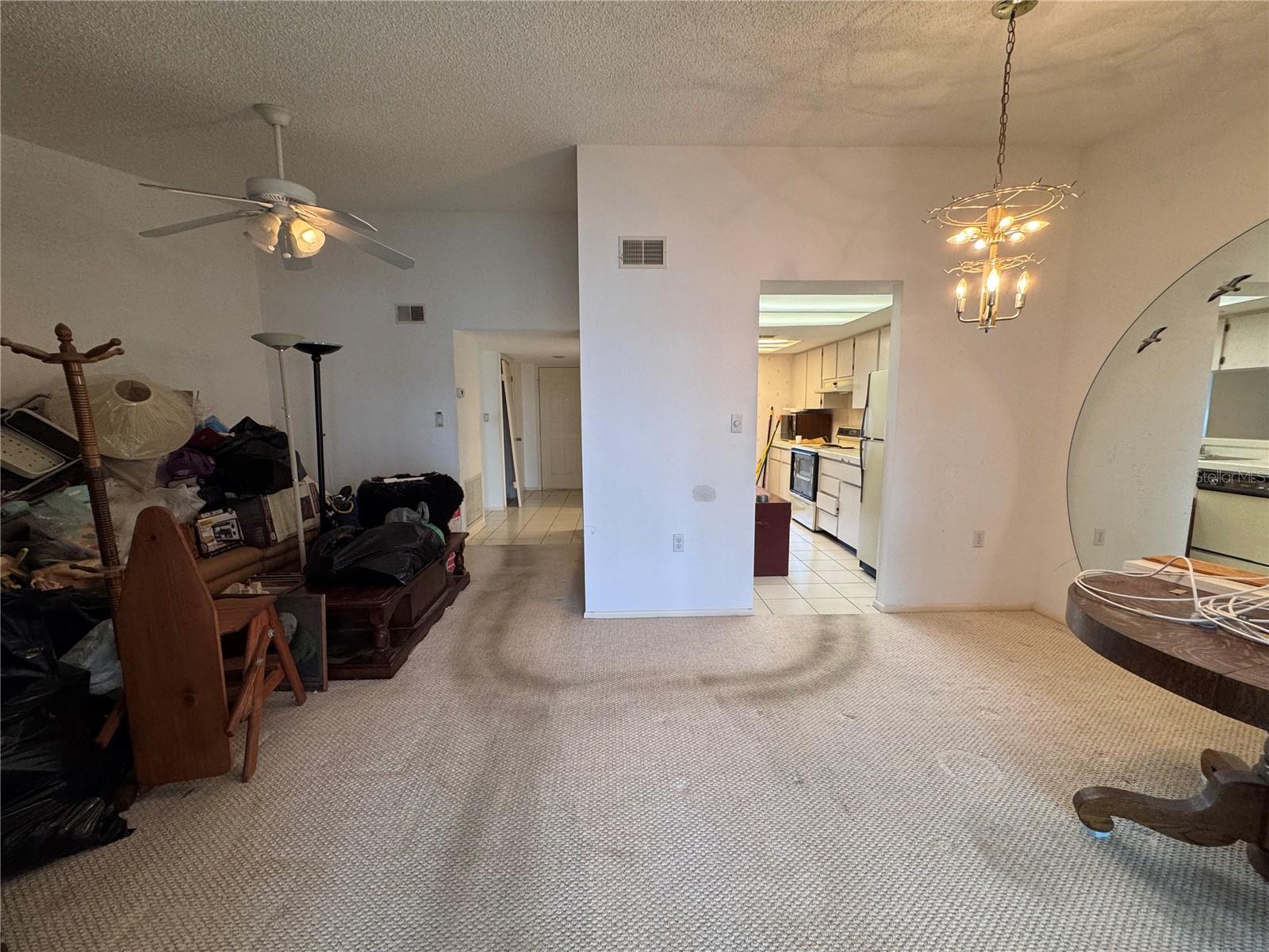 View of the dining and livin rooms